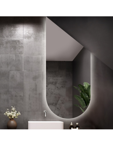 Halbovales Spiegel mit Abschrägung für...