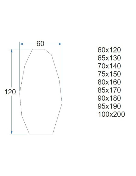 Dekorativer Spiegel mit scharfer, organischer Form im Rahmen - PIRYT IM RAHMEN