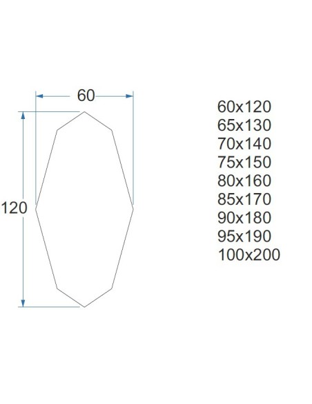 Dekorativer Spiegel mit scharfer, organischer Form und LED-Beleuchtung - RIOLIT LED