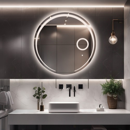 Badezimmerspiegel rund mit Zoom-Led-Spiegel - NELA LED... 2