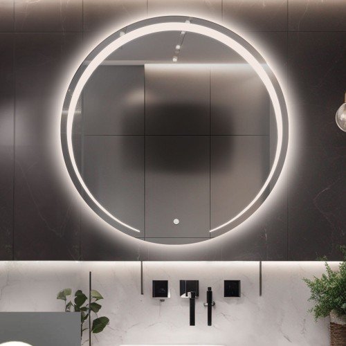 Badezimmerspiegel rund mit Antibeschlagmatte - NELA LED... 2