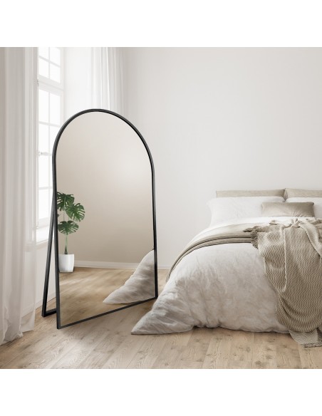 Halbovales stehender Spiegel im MDF-Rahmen SLIM - DOMI STEHEND