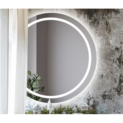 Runder Badezimmerspiegel mit Hintergrundbeleuchtung,... 2