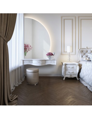 Halbrunder Badezimmerspiegel mit...