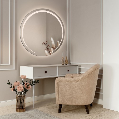 Runder Badezimmerspiegel mit Hintergrundbeleuchtung -...