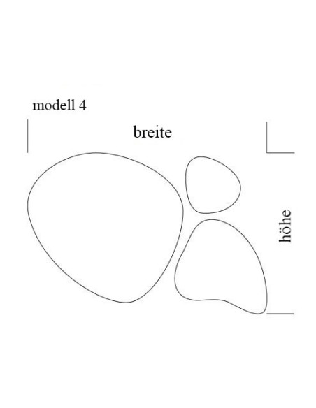 Satz von drei organischen Spiegeln in einem Rahmen mit Beleuchtung - FLORA IM LED-RAHMEN