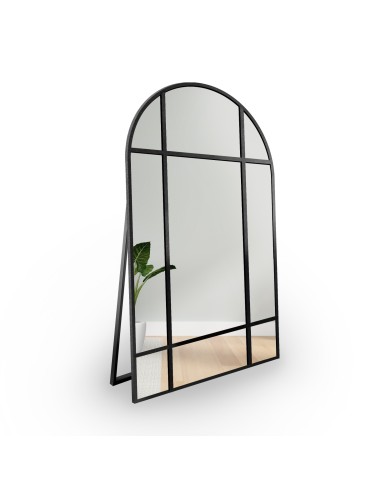 Stehender halbovaler Spiegel im MDF-Rahmen -...