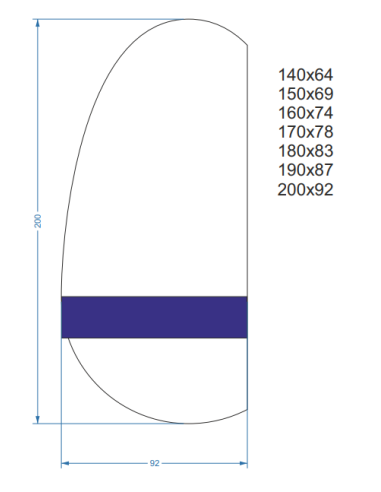 Organischer Spiegel in zwei Teilen mit...