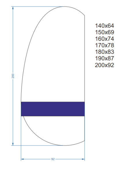 Organischer Spiegel in zwei Teilen mit LED-Beleuchtung – TURMALIN LED