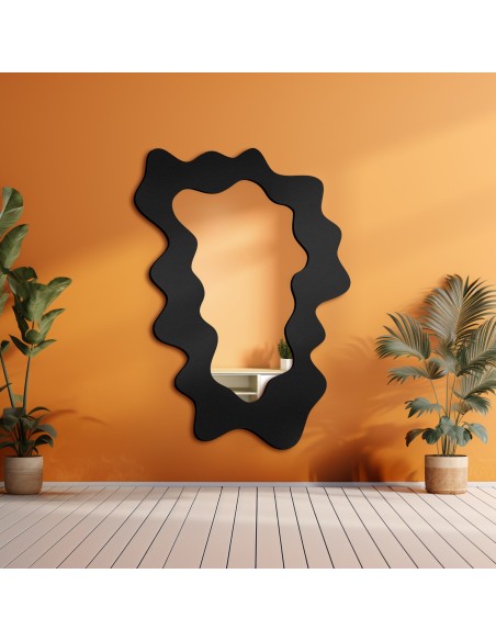 Unregelmäßiger Spiegel mit MDF-Rahmen - BLOBS MISTY