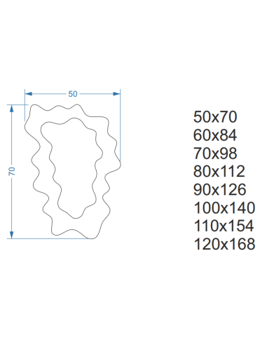 Unregelmäßiger Spiegel mit MDF-Rahmen - BLOBS...