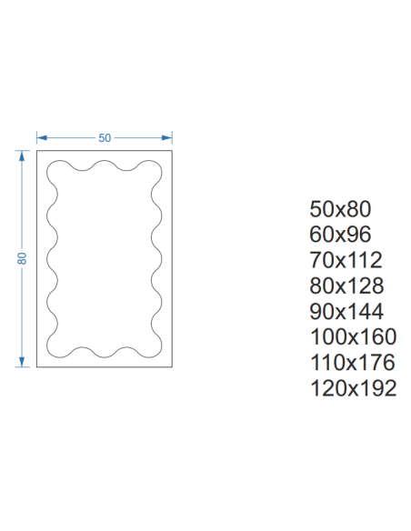 Unregelmäßiger Spiegel mit MDF-Rahmen - BLOBS PRISM