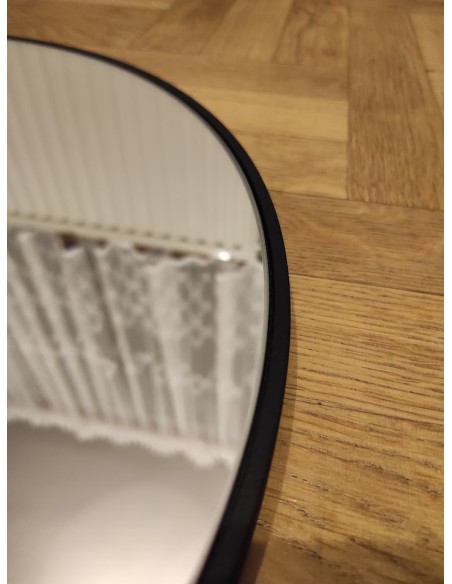 Runder Spiegel in schwarzem MDF SLIM Rahmen - OTYLIA - Rahmenfarbe nach Wahl