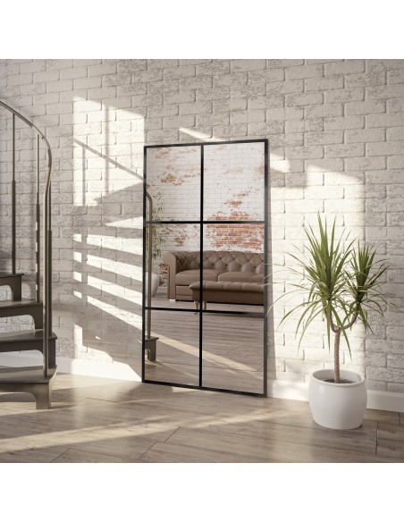 Spiegel in Loftoptik mit Sprossenleisten - 6 SPROSSENFELDER - Rahmenfarbe nach Wahl