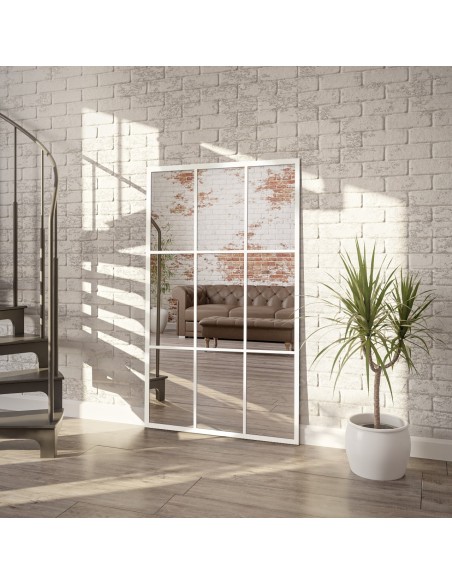 Spiegel in Loftoptik mit Sprossenleisten - HANA - Rahmenfarbe nach Wahl