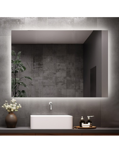 Rechteckiger Badezimmerspiegel mit...