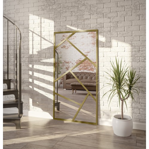 Spiegel mit Sprossenleisten in asymmetrischer Form MDF -...