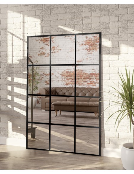 Spiegel in Loftoptik mit Sprossenleisten - 12 QUATER - Rahmenfarbe nach Wahl