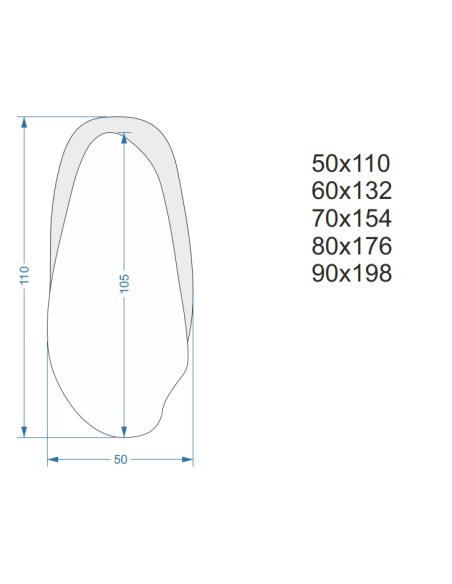 Dekorativer Spiegel auf graphitfarbenem Antisol - FUSION