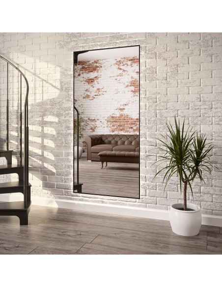 Rechteckige Spiegel in minimalistischen goldenen rahmen -1201 – Rahmenfarbe zu Auswahl