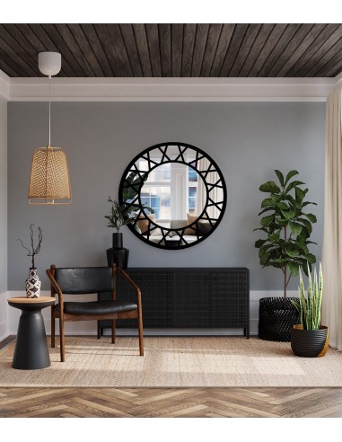 Dekorativer Rundpiegel in Loftoptik mit...