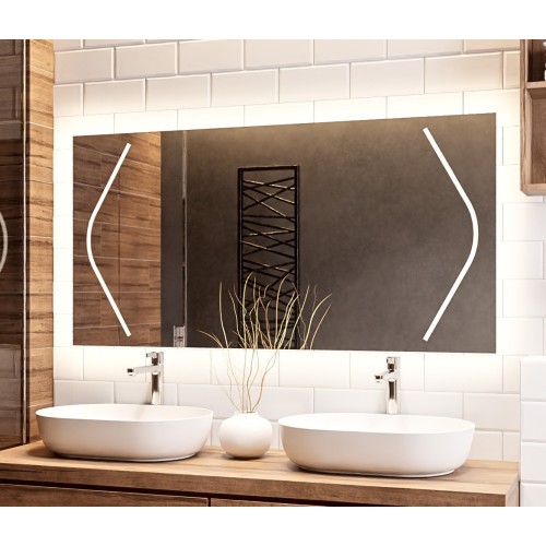 Rechteckiger Badezimmerspiegel mit Hintergrundbeleuchtung... 2