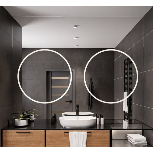 Rechteckiger Badezimmerspiegel mit Hintergrundbeleuchtung... 2