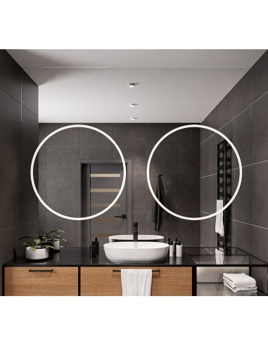 Rechteckiger Badezimmerspiegel mit...