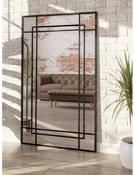 Spiegel in Loftoptik mit Sprossenleisten - GABRIELA BIS - Rahmenfarbe nach Wahl