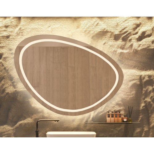 Badezimmerspiegel mit unregelmäßiger Form - OBSYDIAN LED II 2