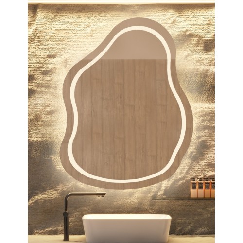 Badezimmerspiegel mit unregelmäßiger Form - STONE LED II