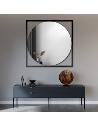 Rundspiegel mit goldfarbenem Rahmen - RENA -...