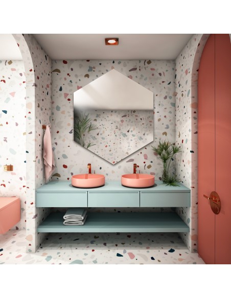 Spiegel in geometrischer Form – HEXA