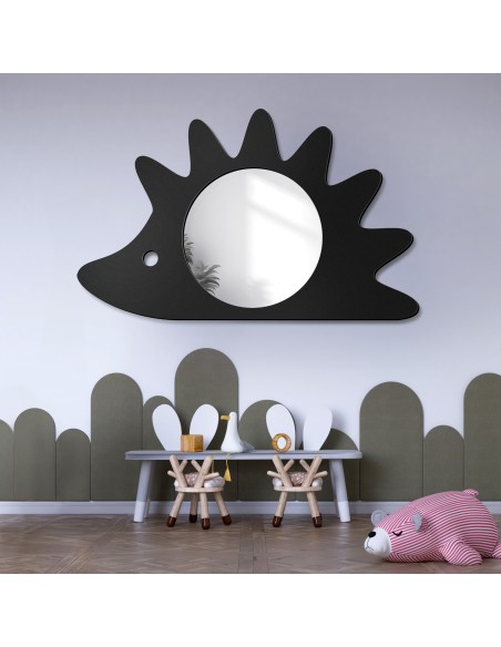 Dekorativer Wandspiegel für Kinder in einem MDF-Rahmen - IGEL