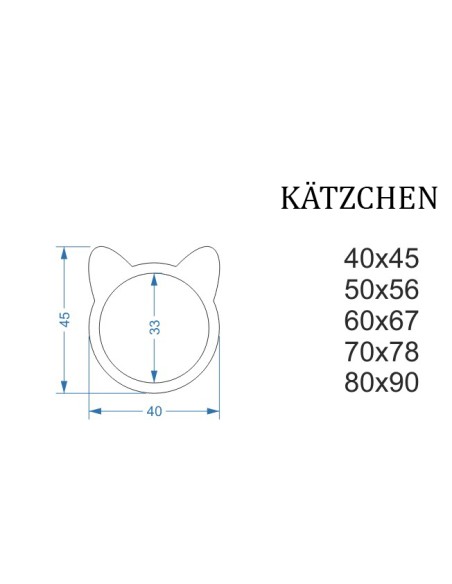 Dekorativer Wandspiegel für Kinder in einem MDF-Rahmen - KÄTZCHEN