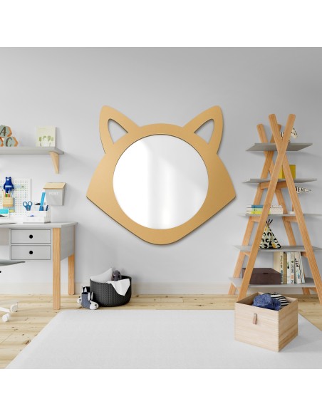 Dekorativer Wandspiegel für Kinder in einem MDF-Rahmen - FUCHS