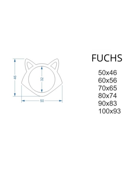 Dekorativer Wandspiegel für Kinder in einem MDF-Rahmen - FUCHS