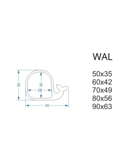 Dekorativer Wandspiegel für Kinder in einem MDF-Rahmen - WAL