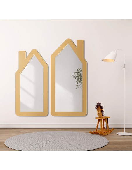 Dekorativer Wandspiegel für Kinder in einem MDF-Rahmen - HÄUSER