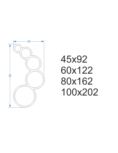 Dekospiegel 5 Kreise mit MDF-Rahmen - DYZMA -...