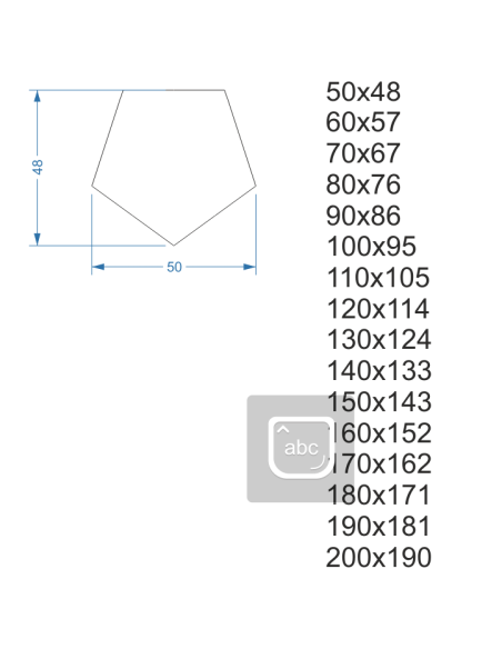 Spiegel in geometrischer Form im Rahmen – PENTA IM RAHMEN