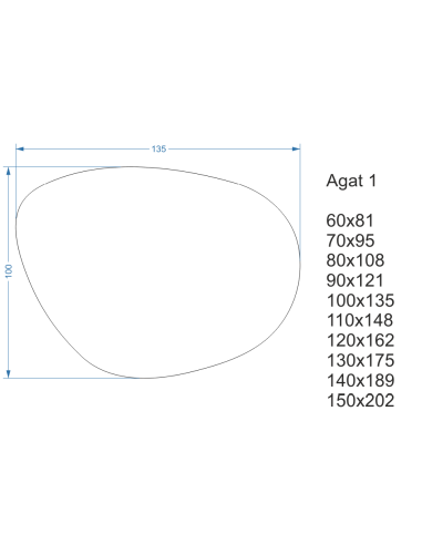 Unregelmäßig geformter Spiegel in einem Rahmen...