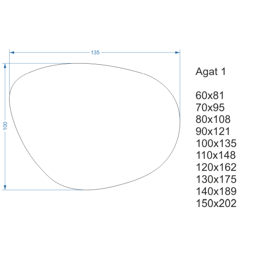 Unregelmäßig geformter Badezimmerspiegel mit Digitaluhr... 2