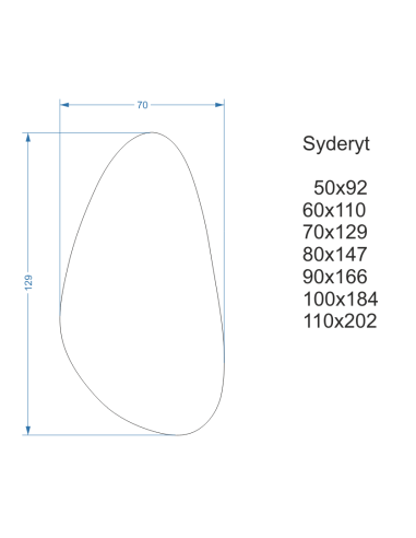 Spiegel mit unregelmäßiger Form im Rahmen -...