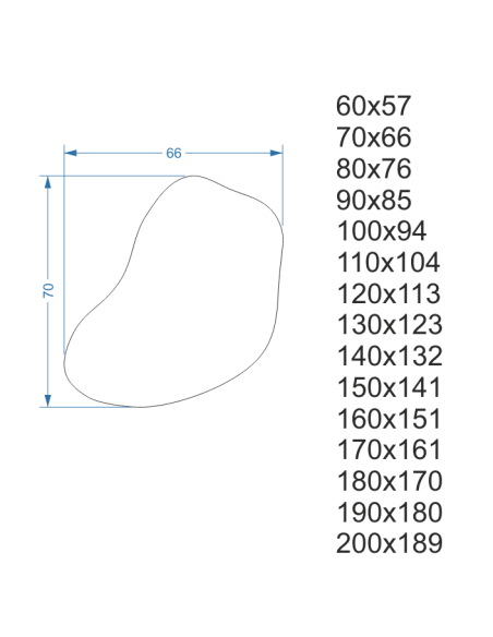 Badezimmerspiegel in unregelmäßiger Form mit Schalter - KWARC LED PREMIUM
