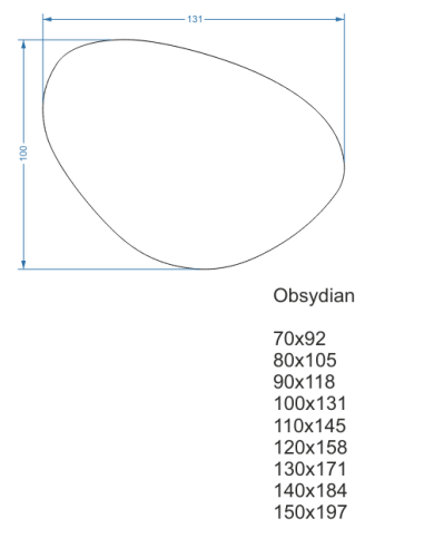Badezimmerspiegel in unregelmäßiger Form -...