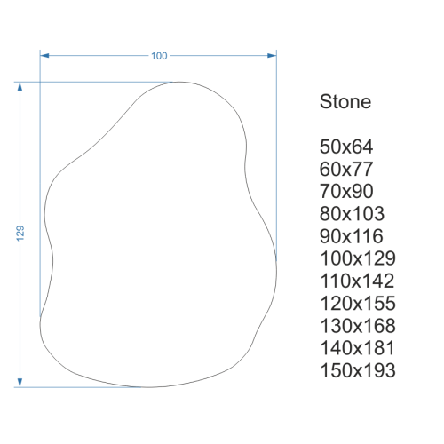 Badezimmerspiegel in unregelmäßiger Form mit Schalter -... 2