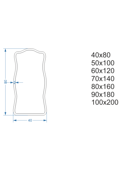 Unregelmäßiger Spiegel mit MDF-Rahmen - BLOBS TUTTI