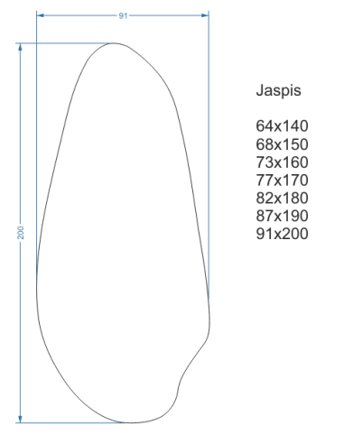 Organischer Spiegel mit Beleuchtung - JASPIS...