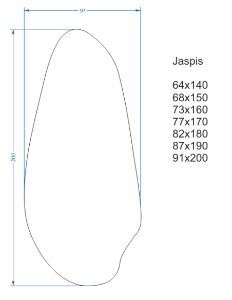 Organischer Spiegel mit Beleuchtung - JASPIS LED II